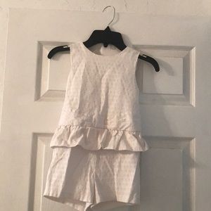 Janie and Jack white romper